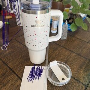 Stanley White Tumbler with Handle